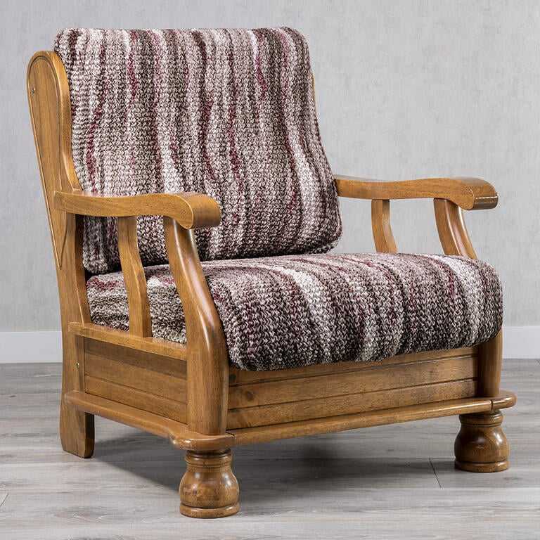 kreslo s drevenými rúčkami (š. 40 - 70 cm)