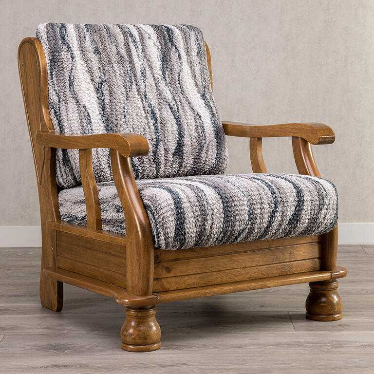kreslo s drevenými rúčkami (š. 40 - 70 cm)
