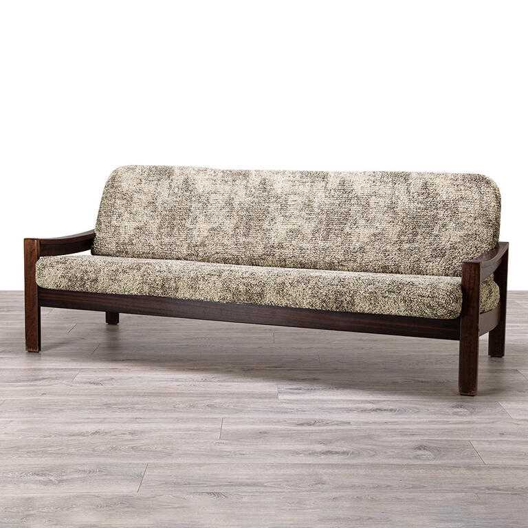 trojkreslo s drevenými rúčkami (š. 150 - 200 cm)