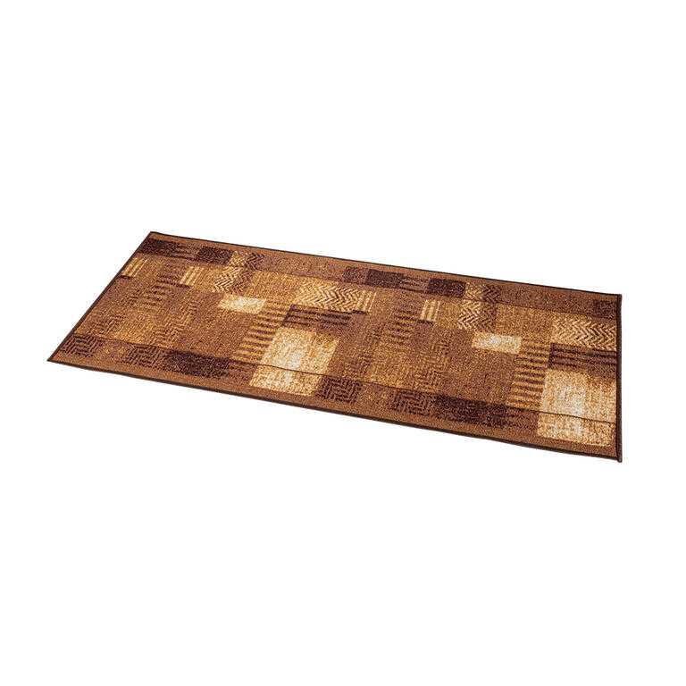 Kusový behúň Patchwork hnedá
