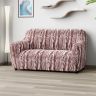Bielastické poťahy OCEANO NOVÉ hnedo-vínové dvojkreslo (š. 120 - 160 cm)