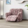 Bielastické poťahy OCEANO NOVÉ hnedo-vínové relaxačné kreslo (š. 70 - 90 cm)